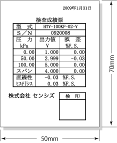 検査成績表